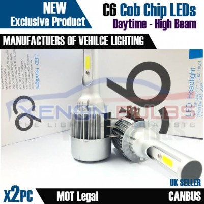 C6 H15 DRL AND MAIN BEAM White 5000K LED 